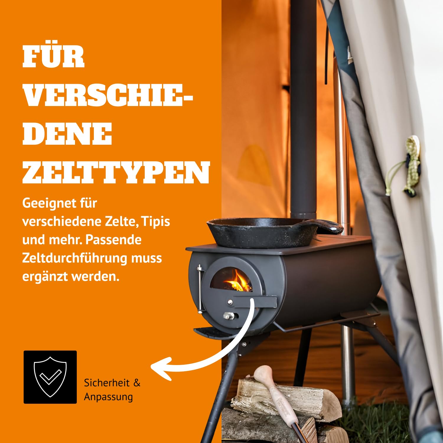Petromax Tent Oven And Heater, Loki2 Portable Steel Cooking And Heating Source For Campsite And Outdoor Adventures