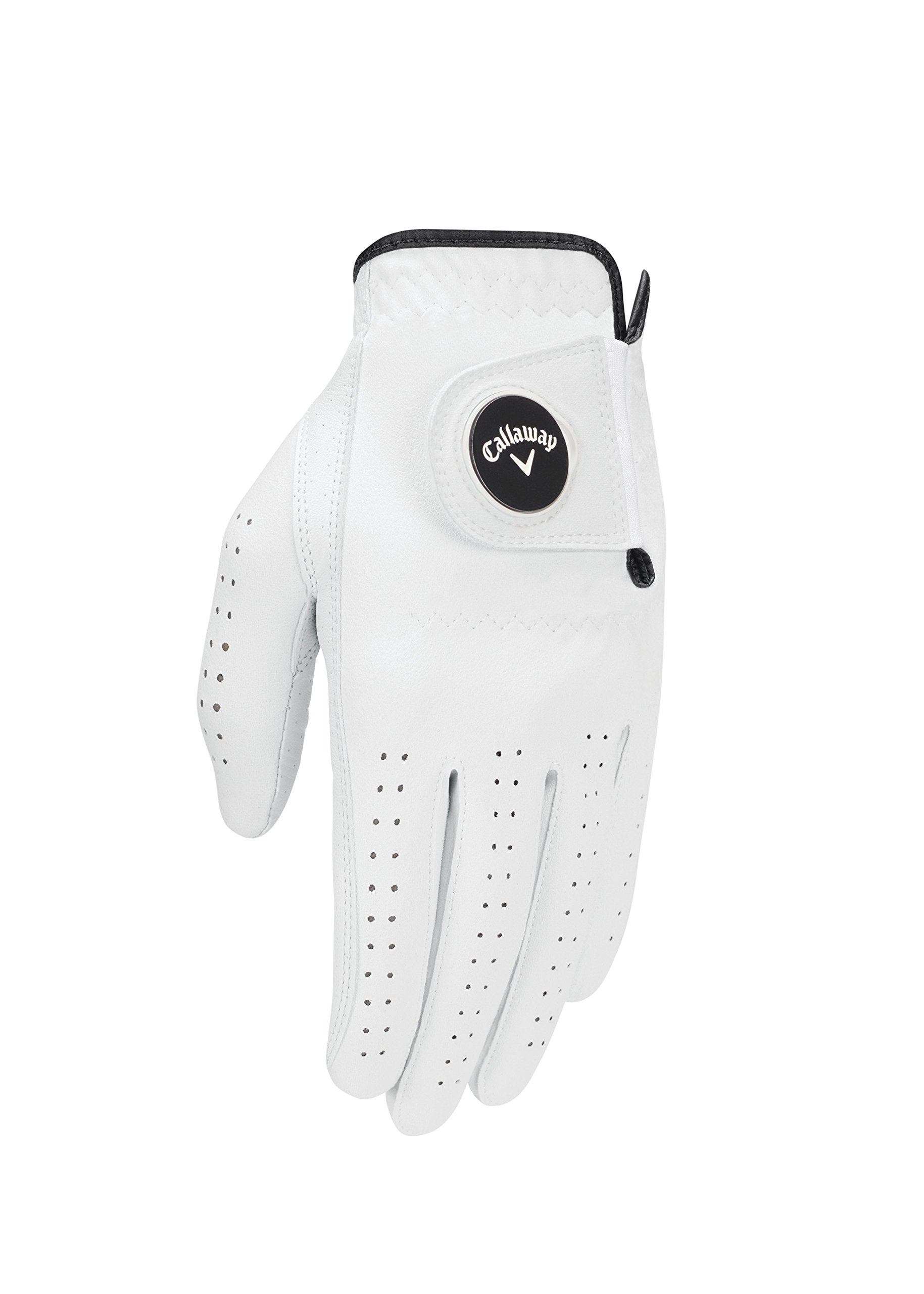 Callaway Women'S Opti Flex Glove, White, Small, Worn On Left Hand