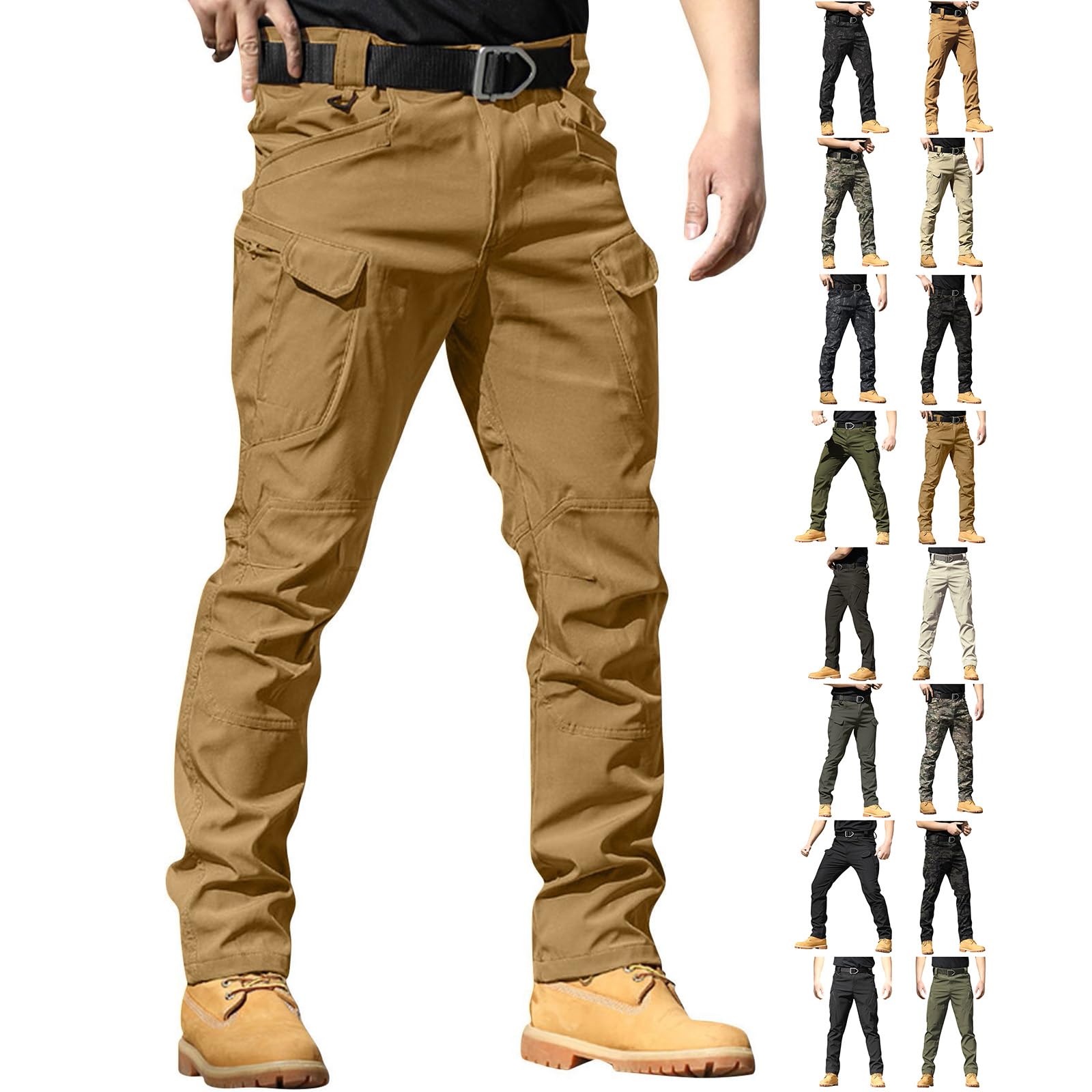 Cargo Tactical Pants for Men Waterproof Flex Camo Construction Carpenter Pants Pantalones T  cticos para Hombre Hiking Stretch Q