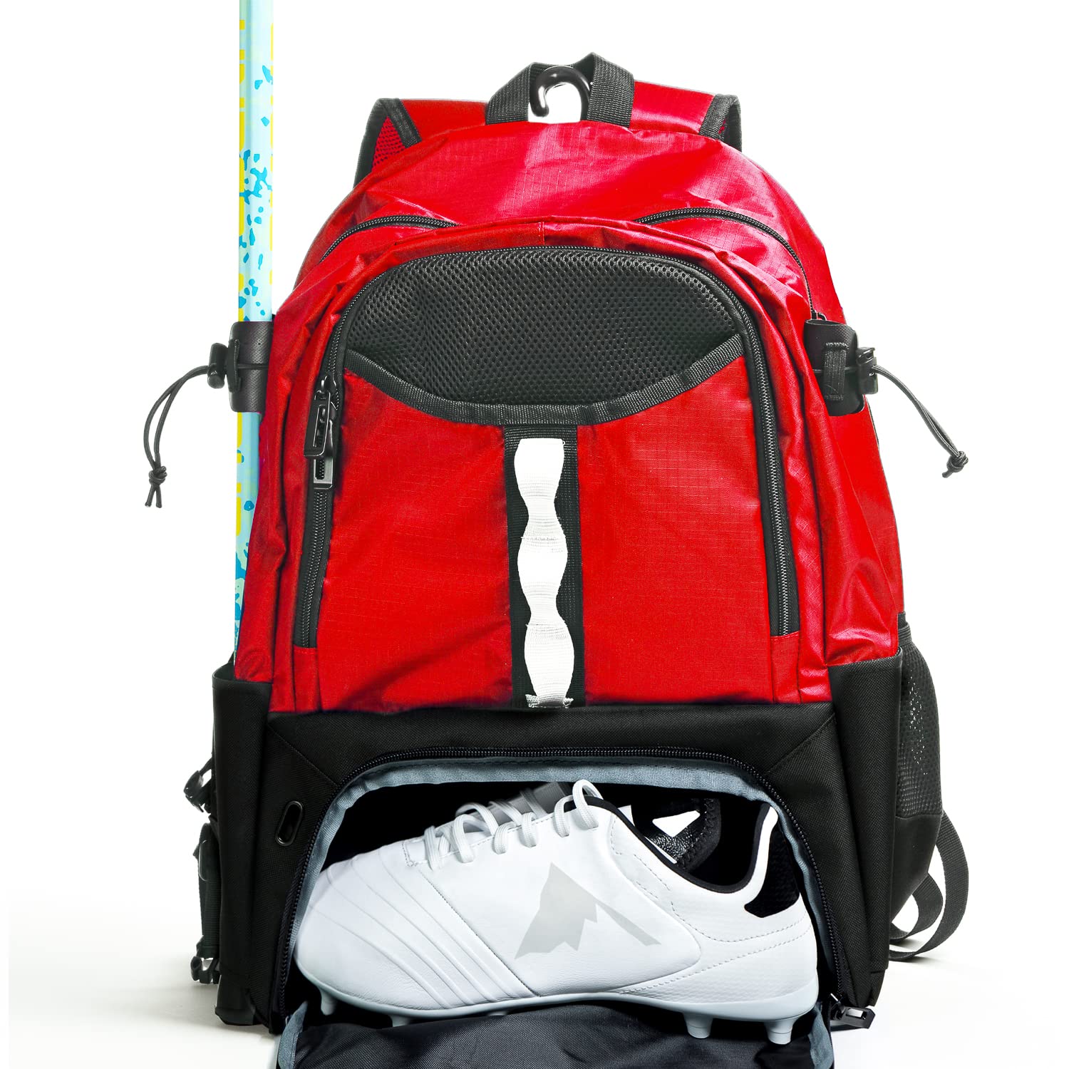 Athletico Turf Lacrosse Bag - Extra Large Lacrosse Backpack - Holds All Lacrosse or Field Hockey Equipment - Two Stick Holders a