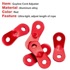 Satinior 20 Pieces Aluminum Alloy Guyline Cord Adjuster Tent Tensioners Rope Adjuster Tent Rope Adjusters For Outdoor Camping Hi