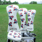 Golf Head Covers Driver Cover 3 Wood Headcover Hybrid Head Covers Embroidery Usa American Flag Birdie Design Golf Club Headcover