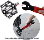 Pedal Wrench Double Sided Bicycle Pedal Removal 15/16/17Mm Bike Spanner Home Mechanic Pedal Repair Tool With Long Hand Comfortab