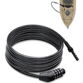 NDakte Bike Lock, Extra Long Straight Cable Lock(6ft to 27ft) with Resettable Combination, Unique Male Narrow Designed to Especi