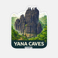 THAMPZ Yana Caves 3D Embossed Flexible Fridge Magnet 0.5mm Decorative with Strong Hold | Refrigerator Magnet for Notes, Photos