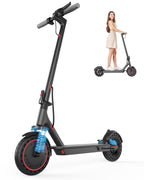 Electric Scooter, 350W Motor, Dual Suspension Kick Scooter, 23 Miles Long Range & 19 MPH & 8.5 Solid Tires, Foldable E Scooter w