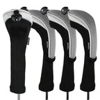 Andux 4Pcs/Pack Long Neck Golf Hybrid Club Head Covers Dial No. Tag Ctmt-02 Grey