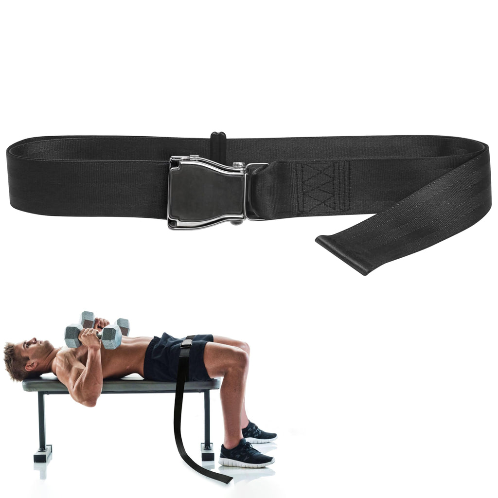 Belt Squat Collar for Nordic Hamstring Curl on Bench, 5.6Ft Long Buckle Strap for Seat Workouts Leg Extension Machines Achieve S