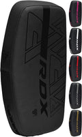 RDX Thai Pads Curved Kickboxing Muay Thai with Solid Handle Grip, Maya Hide Leather KARA Strike Shield for Knees Elbows Kicks Pu
