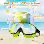 Vegovia Kids Swim Goggles 6-14 2 Pack, Swimming Goggles For Kids 8-14, Anti-Fog Uv Protection For Toddler Youth Teens Boys Girls
