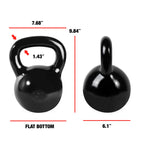Cap Barbell Black Powder Coated Cast Iron Kettlebell, 40 Lb