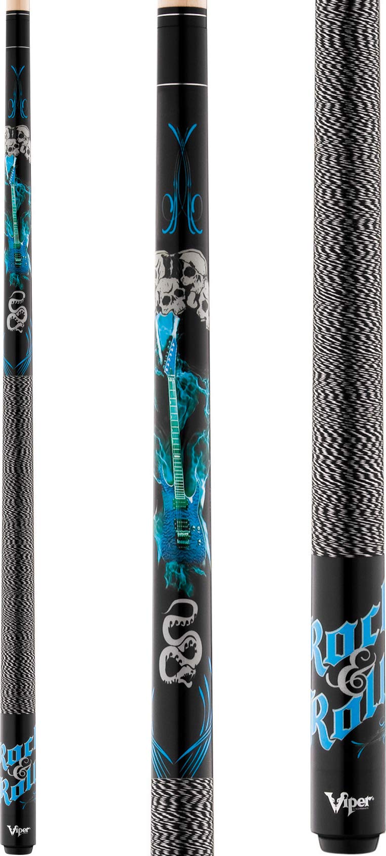 Viper By Gld Products Underground 58'' 2-Piece Billiard/Pool Cue, Rock & Roll, 18 Ounce,Blue,50-0653-18