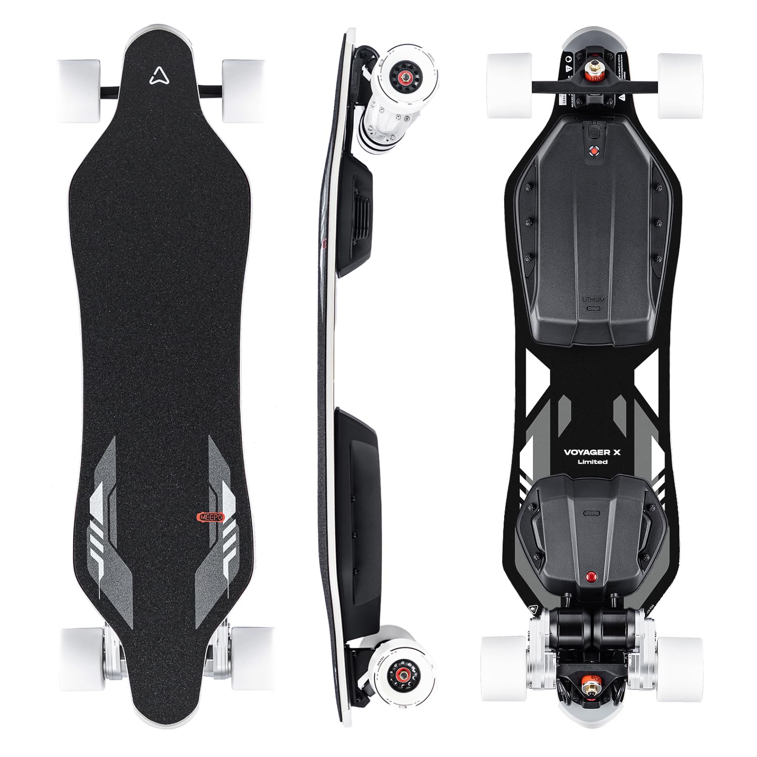MEEPO Electric Longboard Skateboard with Remote for Adults, 34 MPH Top Speed, 30 Miles Long Range with 2800W*2 Gear Drive Motor,