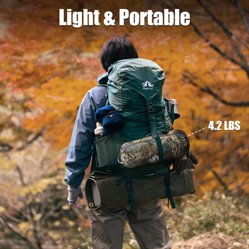 Night Cat Camping Hammock Tent: Lightweight Portable 4 In 1 Hammock With Rain Tarp And Mosquito Net For Hiking Jungle Outdoor Ca