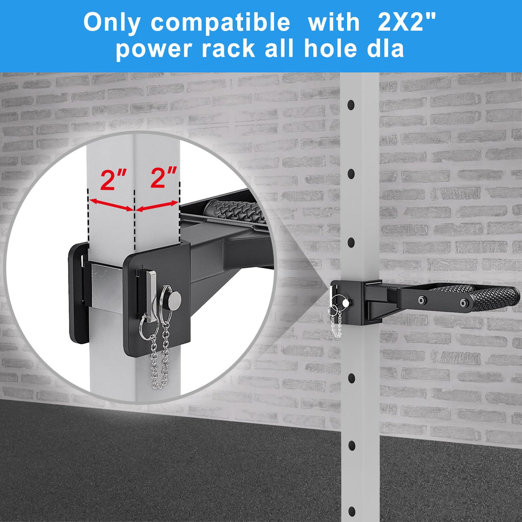 Kipika Muti-Grip Dip Bars Attachment For 2'' X 2'' Power Rack, Wide & Narrow Grip Handles Squat Rack Dip Accessories For Home Gy