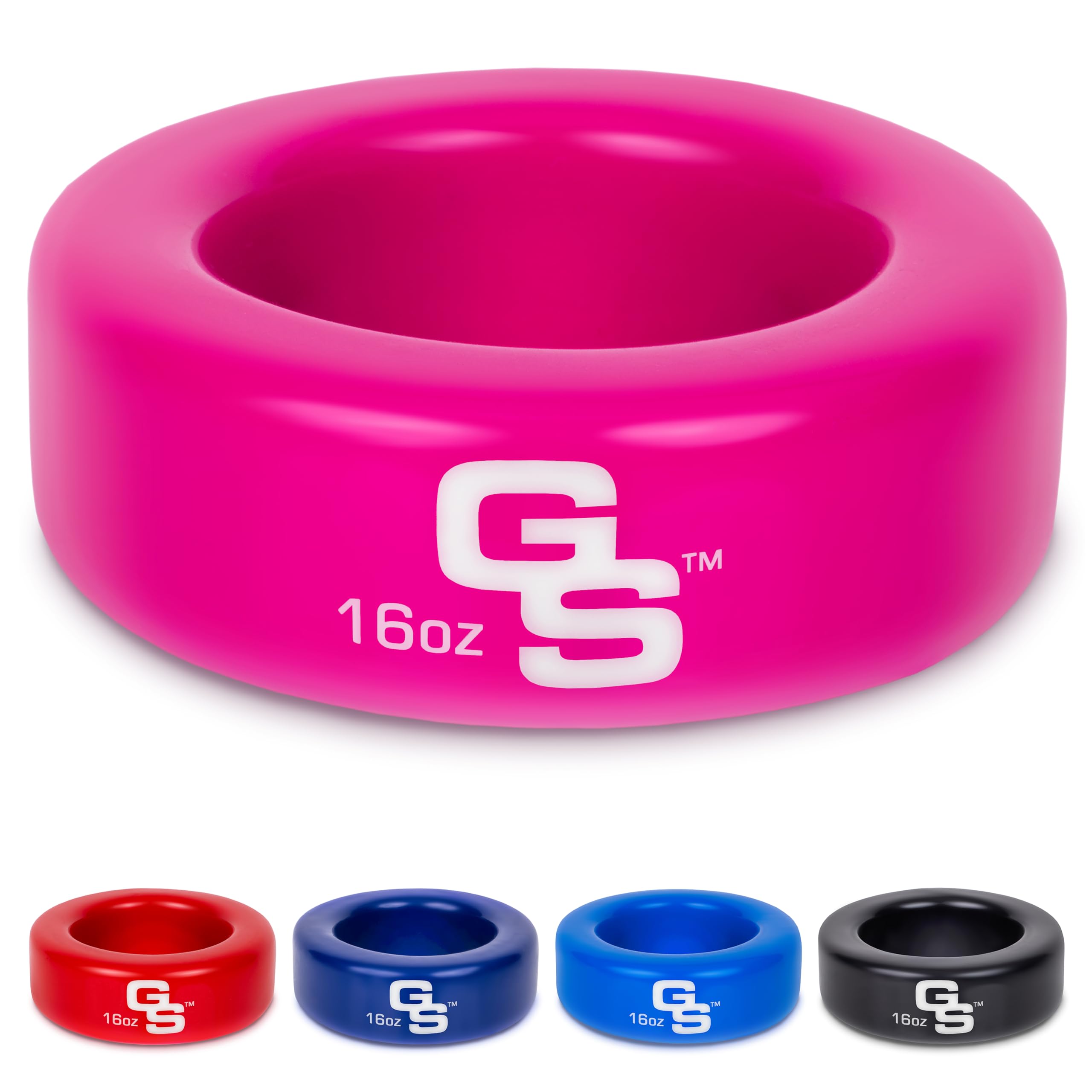 GoSports Baseball and Softball Bat Weight - 16 oz Baseball Donut - Pink