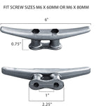 Simplified Living 6'' Boat Dock Cleats: Rough Cast Hot Dipped Galvanized Iron: 4, 8, 16 Pack (8 Pack)