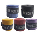 Konex Alloy Steel AntiSlip Badminton, Squash, Tennis Racquet Handle Over Grip Wrap Band  Pack Of 5