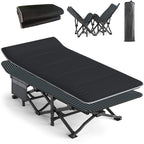 Atorpok Camping Cot For Adults With Cushion Comfortable, Tent Folding Cot For Sleeping, Lightweight Folding Bed With Carry Bag F