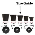 Mintra Home Garden Pots 4Pk (Grey, 15Cm Diameter (59In))