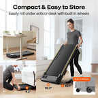 Walking Pad Smart With App, 3-In-1 Under Desk Treadmill For Home And Office, 2.5 Hp Portable Walking Jogging Running Machine Wit