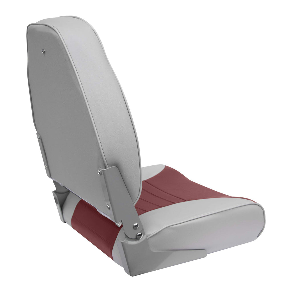 Wise 8Wd588Pls-661 Standard High Back Boat Seat, Grey/Red