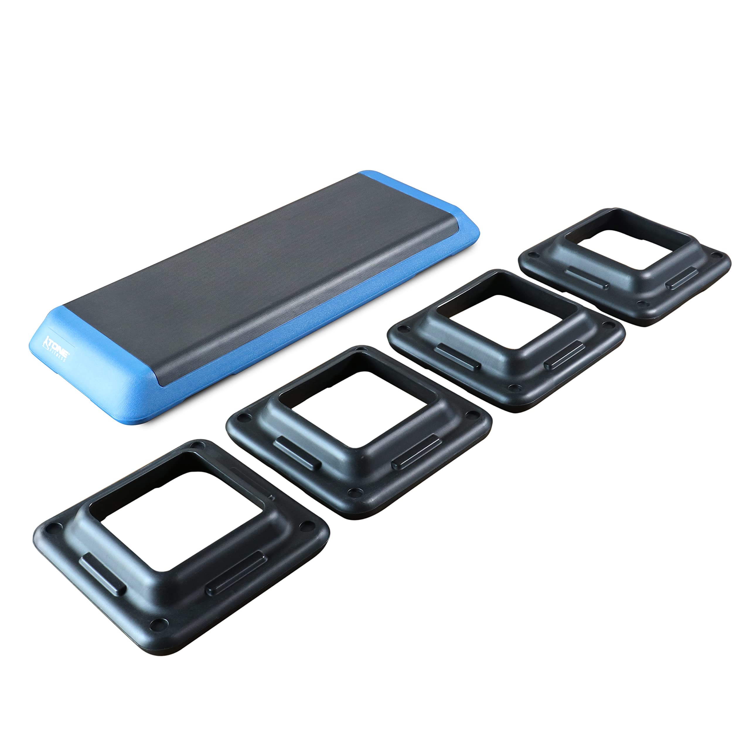 Tone Fitness Adjustable Aerobic Step Platform Exercise Step, Blue