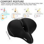 Daway Most Comfortable Bike Seat - C30 Oversized Extra Wide Exercise Bicycle Saddle, Universal Fit For Peloton, Road, Stationary