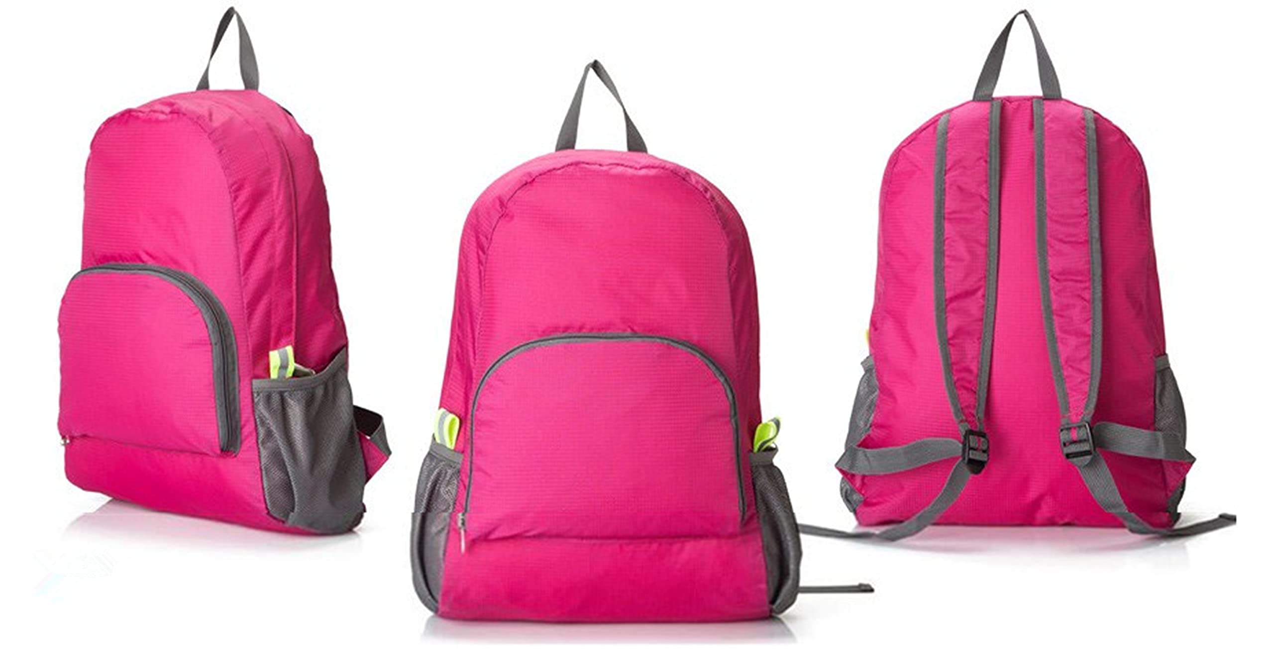 PAXLAMB Backpack Packable Foldable Ultra Lightweight Water Resistant Durable Camping Travel Hiking Daypack for Men Women (Rose R