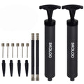 (2 Pack) Skoloo 10 '' Portable Hand Air Ball Pump Inflator Kit With Needle, Nozzle, Extension Hose For Soccer Basketball Footbal