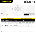 Cressi Bonete Pro Set, Black/Orange, L/Xl