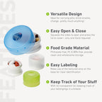 Humangear Gotubb  Hard Container  Easy Open  Food-Safe Material, Clear/Green, Large