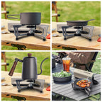 Dawn Deer Portable Cassette Stove With Delicate Storage Bag, Foldable Camp Stove Compact Camping Stove, 2200W Folding Butane Gas