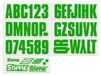 Stiffie Uniline Green 3'' Boat & Pwc Registration Decals  Numbers Letters Stickers