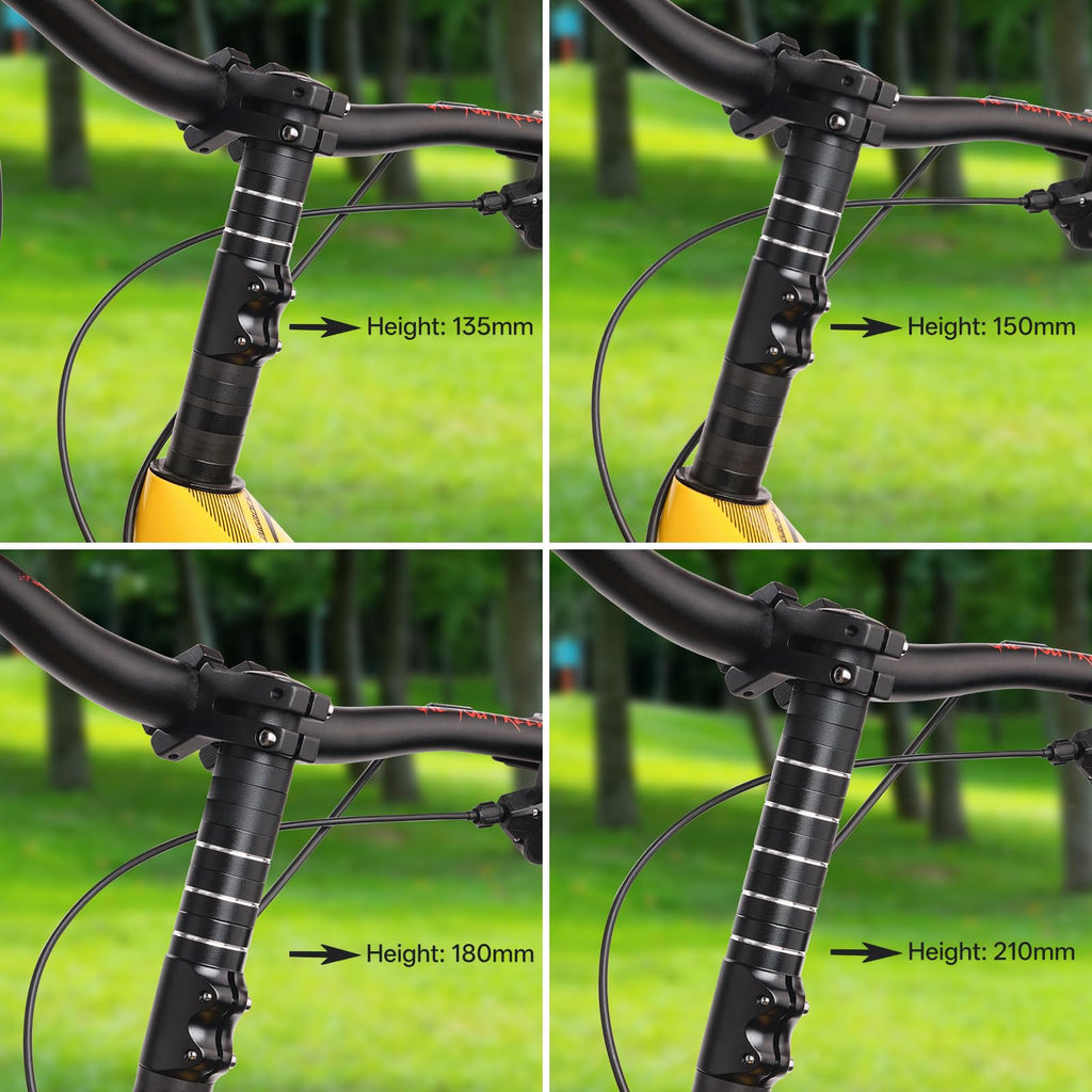 Lunje Bike Stem Riser Extender - 1-1/8 28.6Mm Fork Stem, Aluminum Adapter For Mountain Bikes, Road Bikes, Mtb, Bmx, Lightweight,