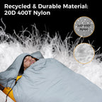 Atepa Bulwark 300 50? Down Sleeping Bag For Adults, 650Fp Recycled Wearable Ultralight 3 Season Compact Sleeping Bags With Compr