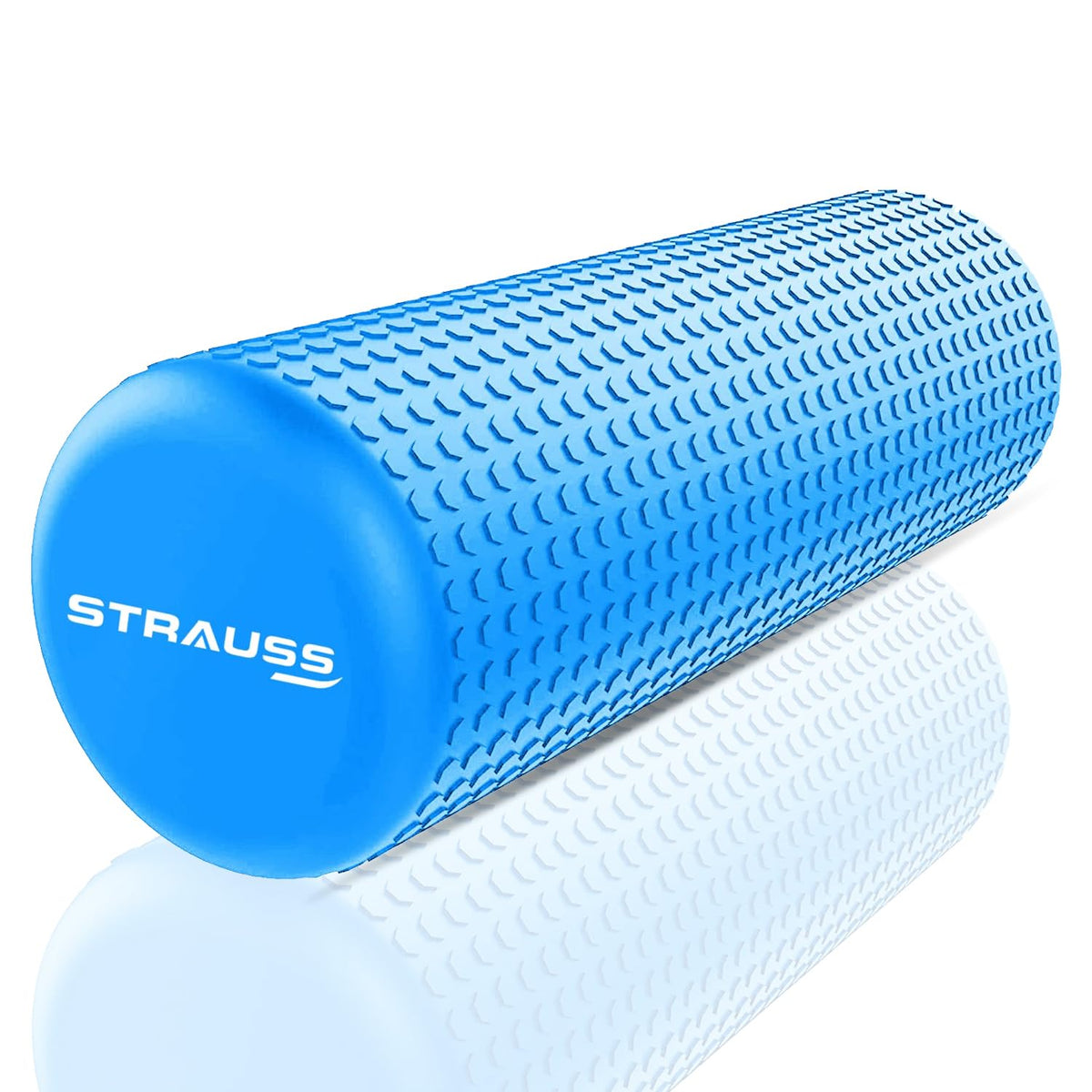 Strauss Yoga Foam Roller | Deep Tissue Massage Roller for Knee Exercise, Muscles Recovery & Physiotherapy | Home Gym Fitness Equ