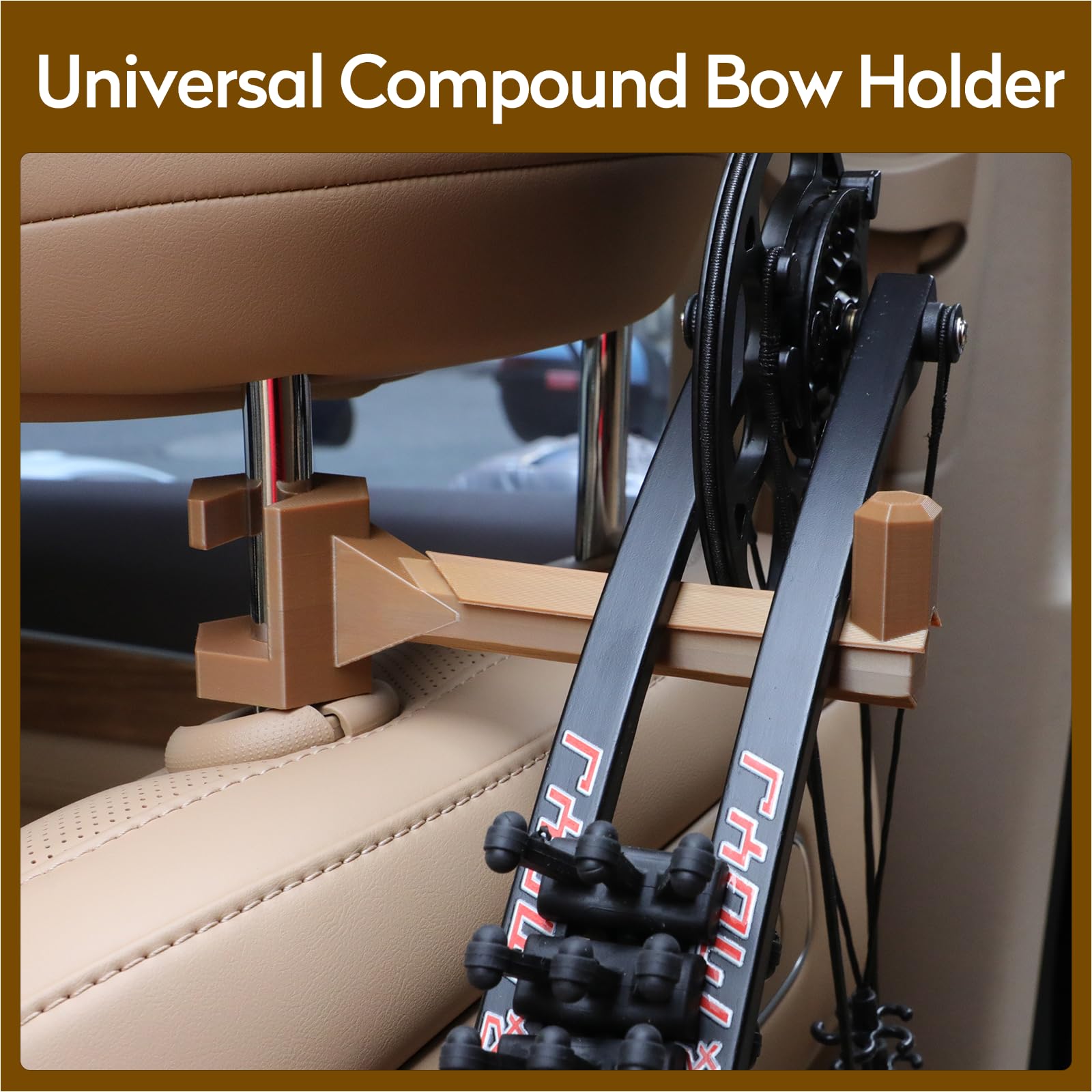 2 Set Bow Hanger for Truck Portable Bracket Bow Buddy Universal Compound Bow Headrest Holder for Vehicle Storage and Hunting Tra