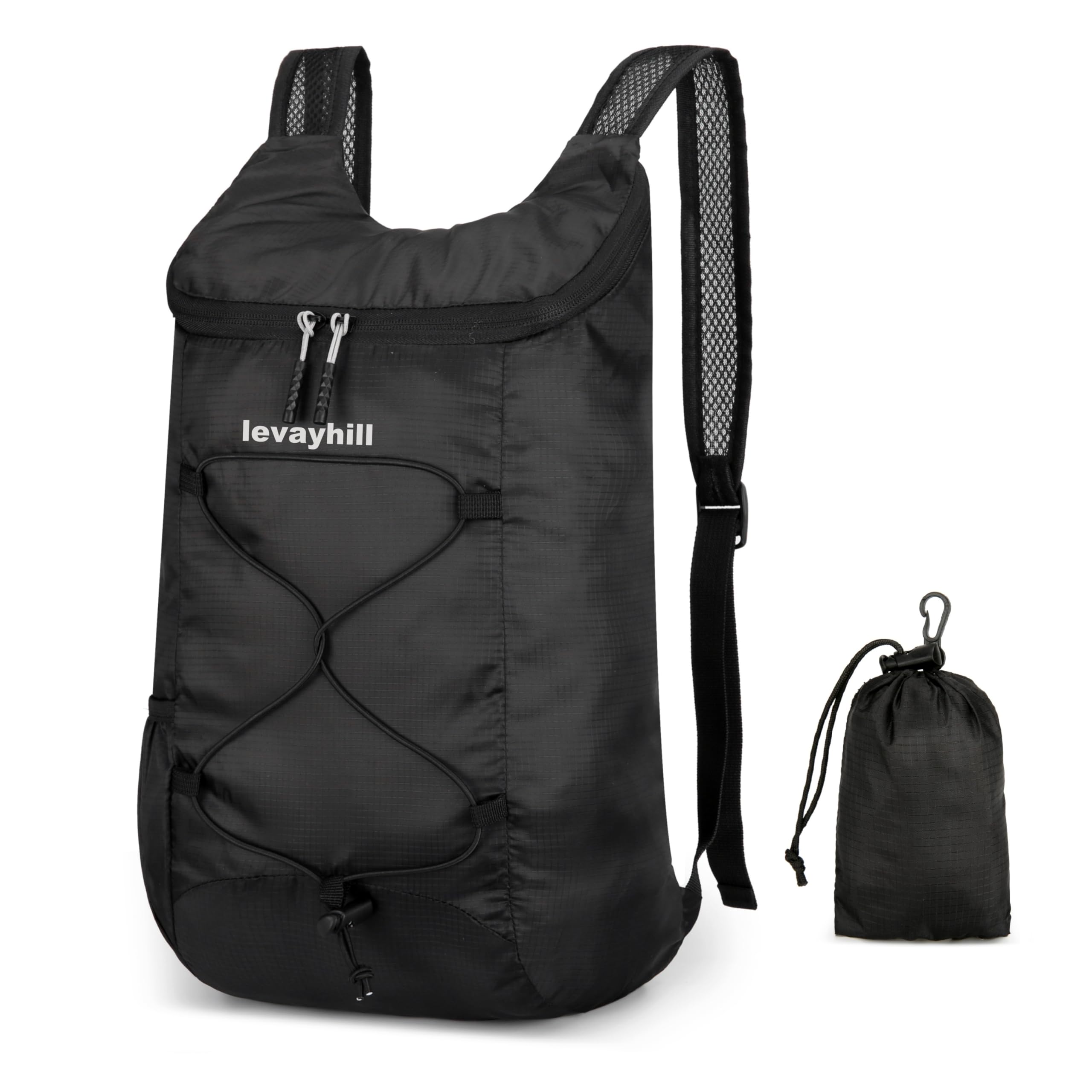 levayhill 16L Lightweight Foldable Hiking-Backpack Small Packable-Daypack For Travel,Ultralight Water-Resistant Gym Bag Men Wome