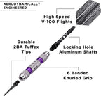 Viper Wind Runner Soft Tip Darts, Purple Rings, 18 Grams