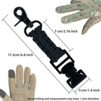 Melotough Tactical Glove Clip Braided Paracord Gloves Clips Holder For Hunting, Hiking, Camping, Outdoor Activities(Blk)