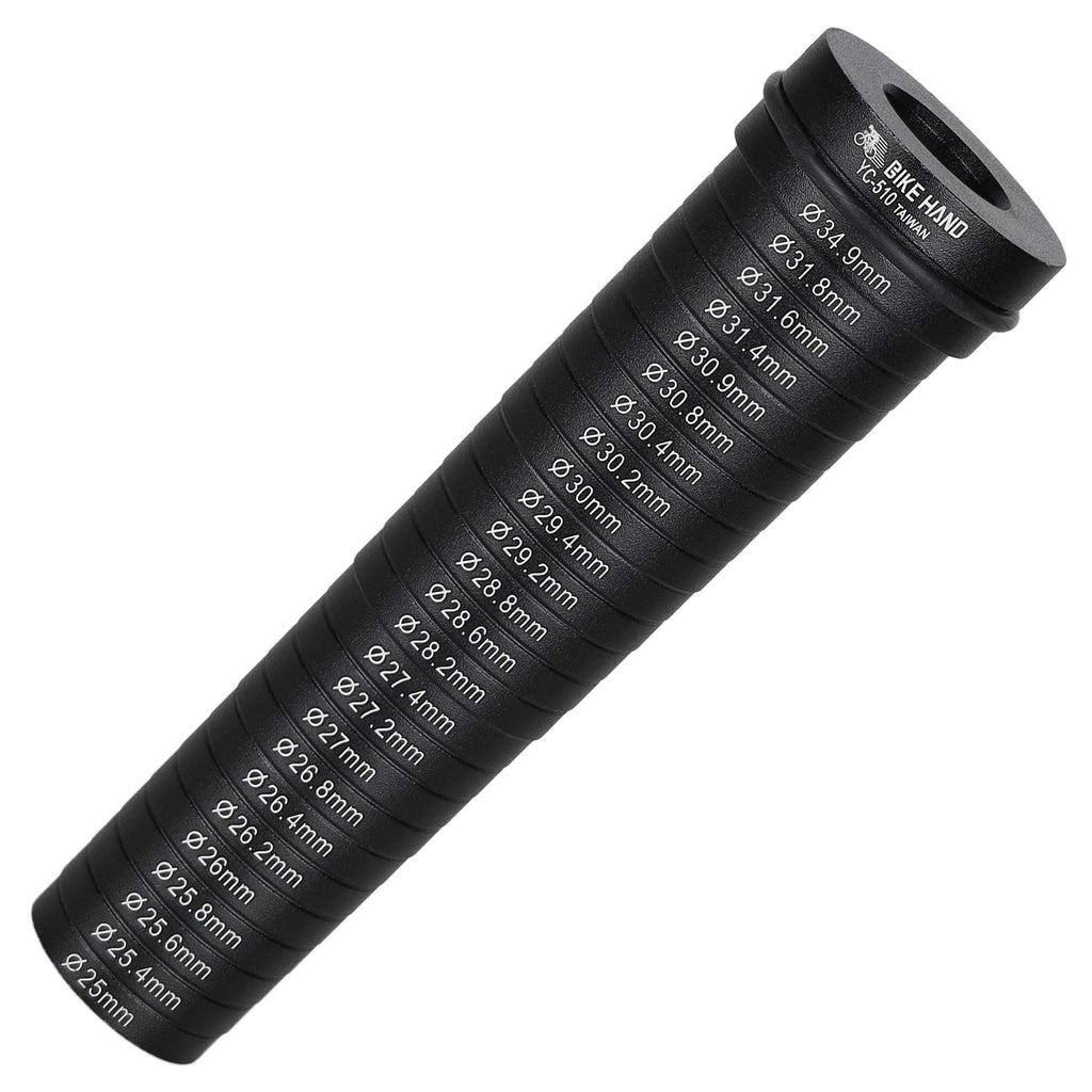 Bikehand Bike Bicycle Aluminum Seat Tube Seatpost Size - Measurement Sizing Gauge - Quick Measuring Sizer Tool - 25Mm To 34.9Mm