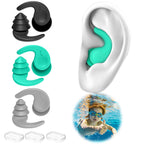 Kids Swimming Ear Plugs,3 Pairs Waterproof Reusable Silicone Child Swim Earplugs for Swimming Surfing Bathing Showering,Small Ch