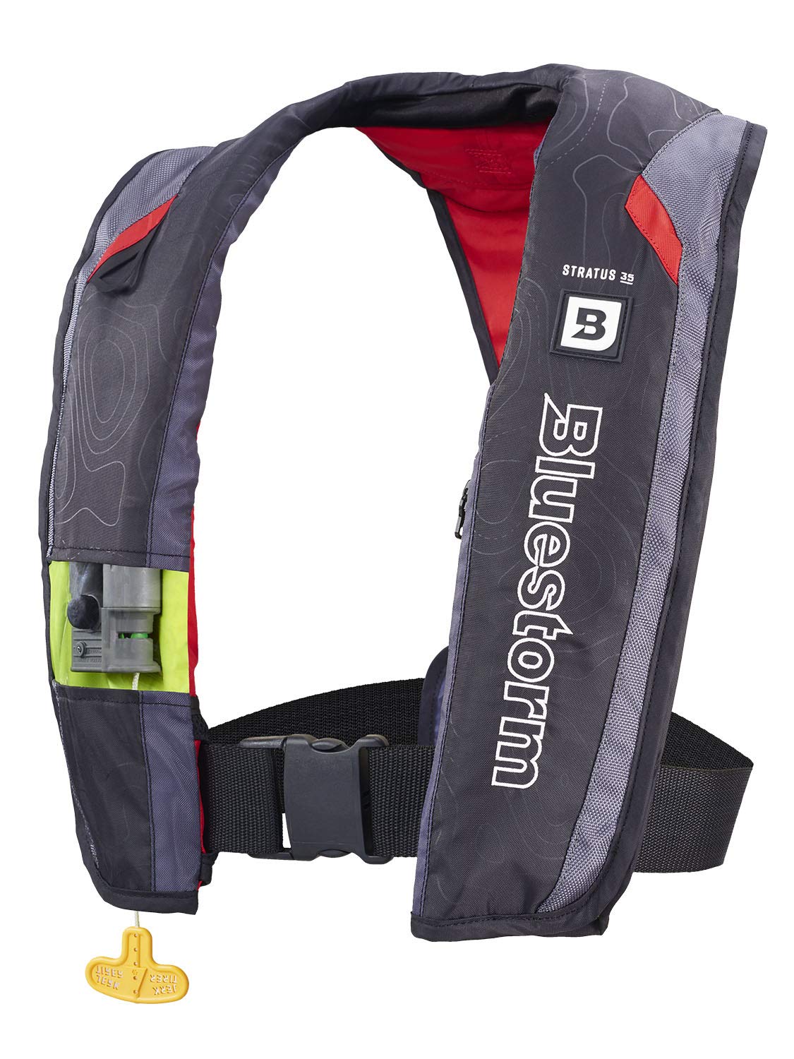 Bluestorm Gear Stratus 35 Inflatable Pfd Life Jacket (Nitro Red)  Us Coast Guard Approved Automatic/Manual Life Vest For Adults
