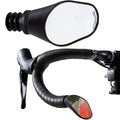 Sprintech XL Drop Bar Bike Mirror - Extra Large Road Bike Rear View Mirror - Wide Angle Bar End Bicycle Mirror, Swiss-Made (Blac