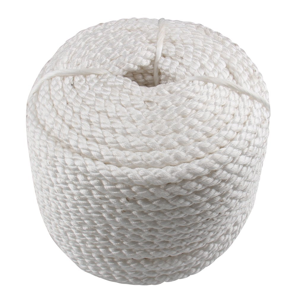 Bang4Buck Three Strand Polypropylene Anchor Rope 1/2 Inch 100 Feet Twisted Dockline For Boat/Sailboat/Sled Line With Thimble And