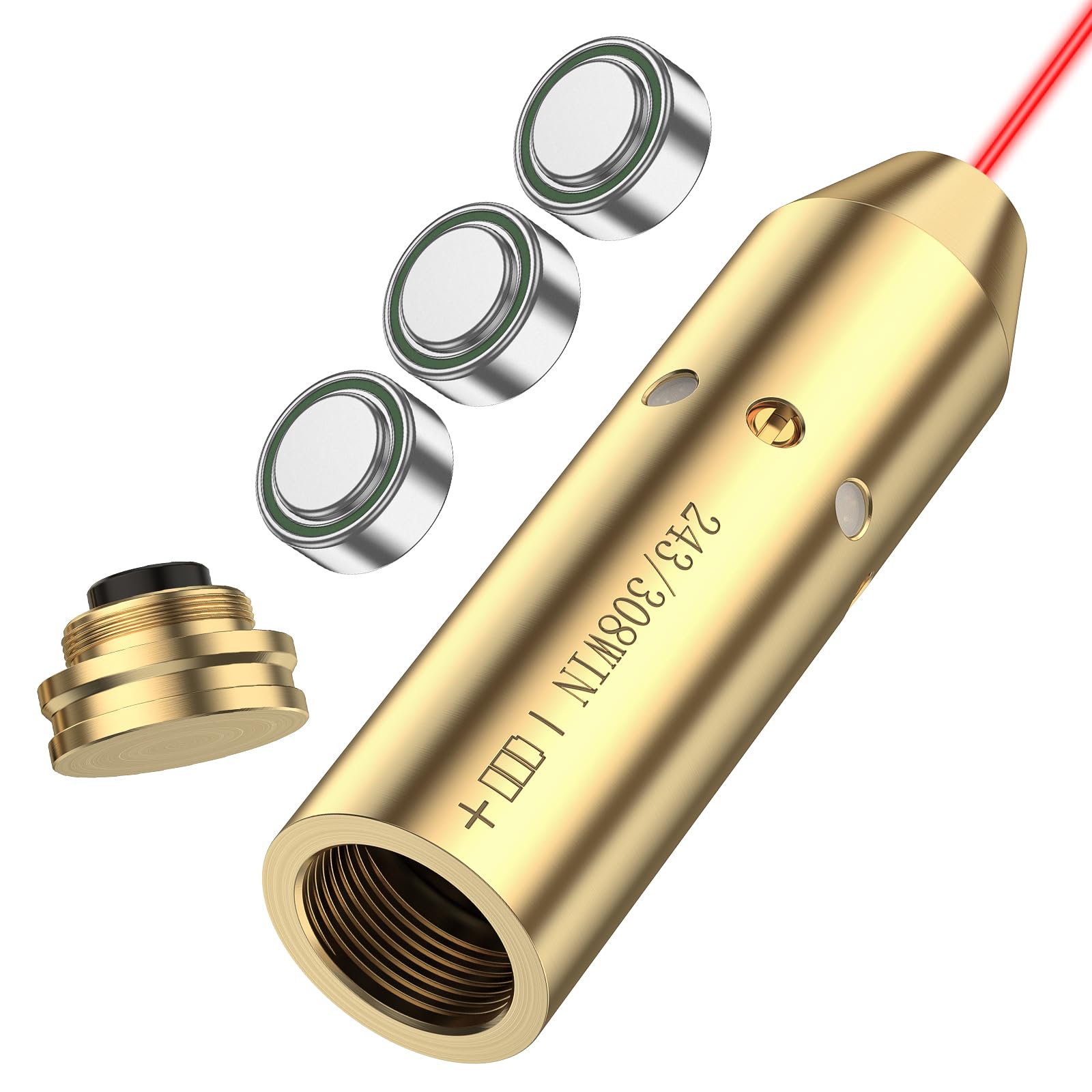 CVLIFE 308 bore Sight Laser 243 Red Laser Boresighters with 3 Batteries