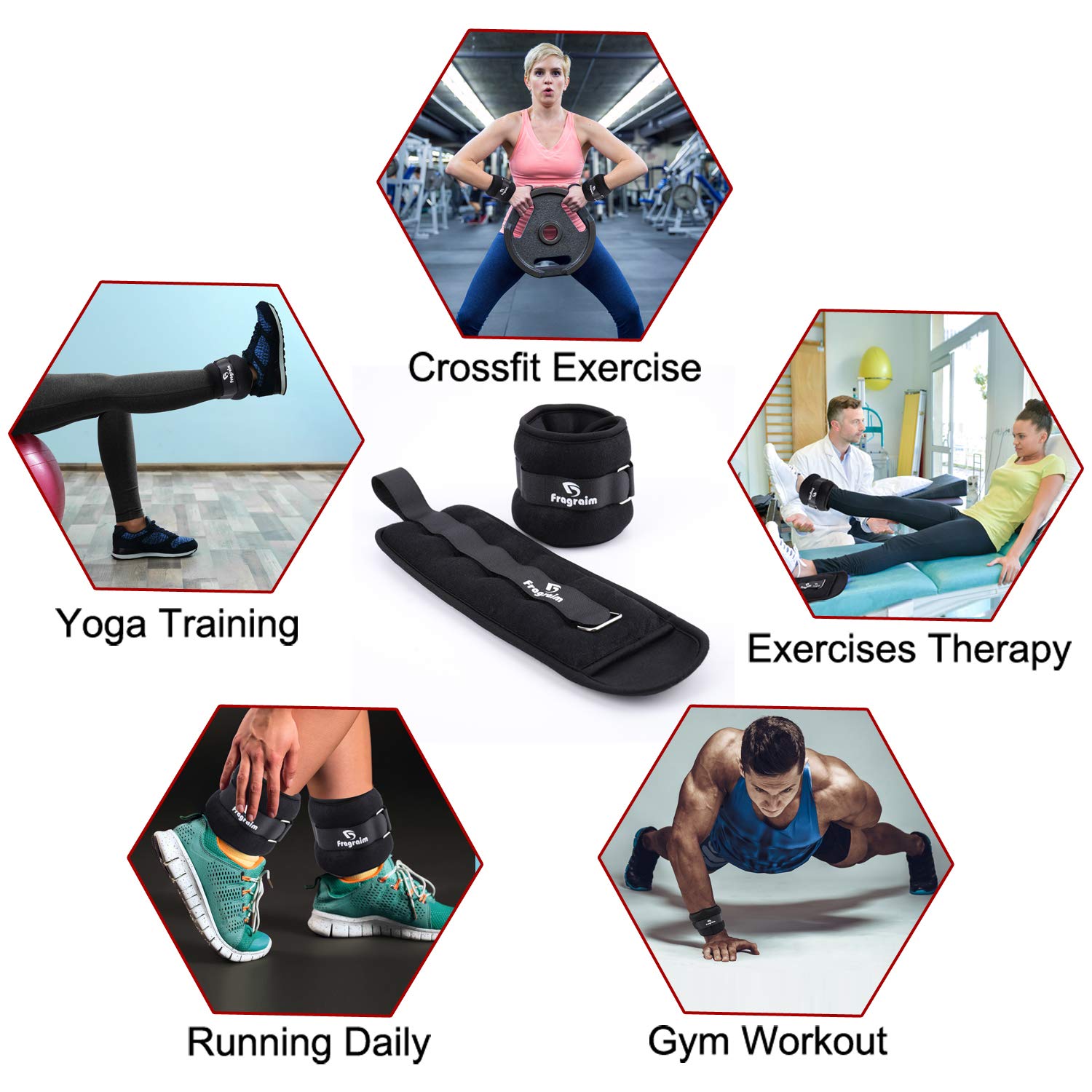 Ankle Weights,   3 Lbs Each (6 Lbs Pair) Wrist Leg Arm Weights For Women, Kids And Men, Comfortable And Soft, Pretty Sturdy, Per