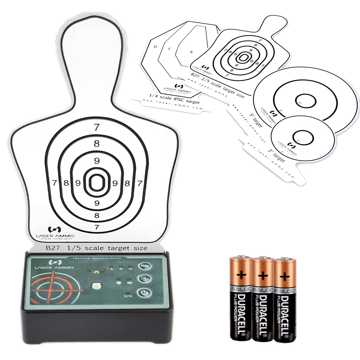 LASER AMMO Interactive Multi-Target Training System (IMTTS) | Wireless Reactive Dry Fire Target Shooting Trainer | Portable 6-Mo