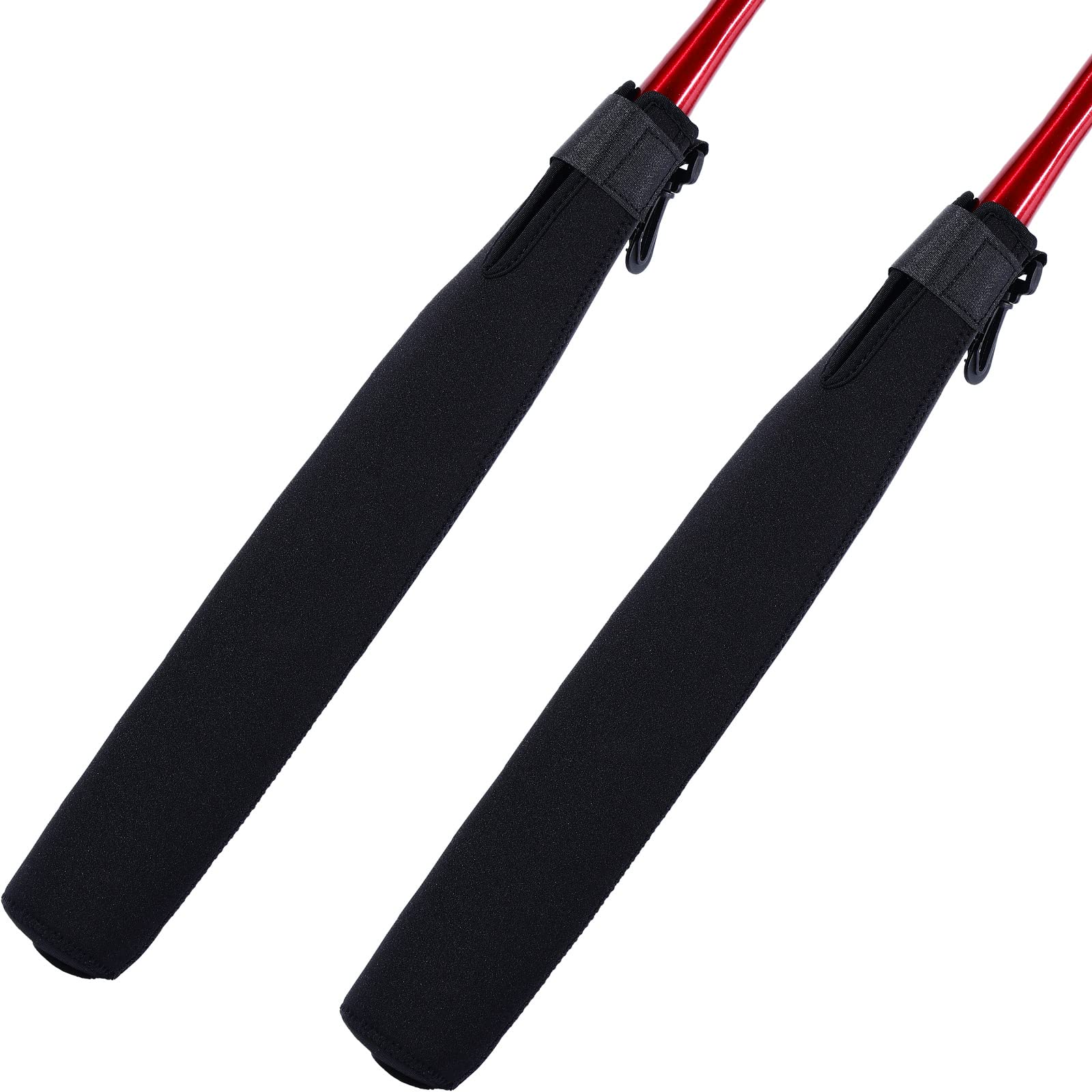 Sanwuta 2 Pcs Baseball Sleeve Bat Warmer Softball Bat Sleeve Protector Cover for Sport(Black,Classic)